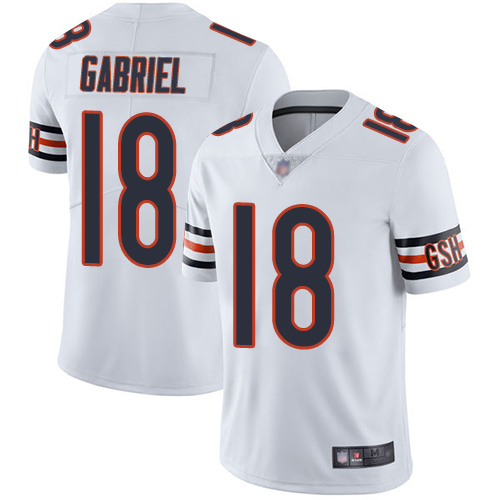 Chicago Bears Limited White Men Taylor Gabriel Road Jersey NFL Football #18 Vapor Untouchable